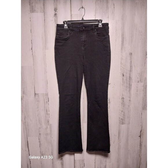 KUT From The Kloth Natalie High Rise Bootcut Jeans Women's Size 8 Black - Picture 1 of 6
